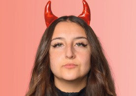 Devil Horns On Headband
