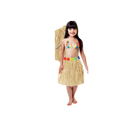 Skirt-Raffia w/Flowers