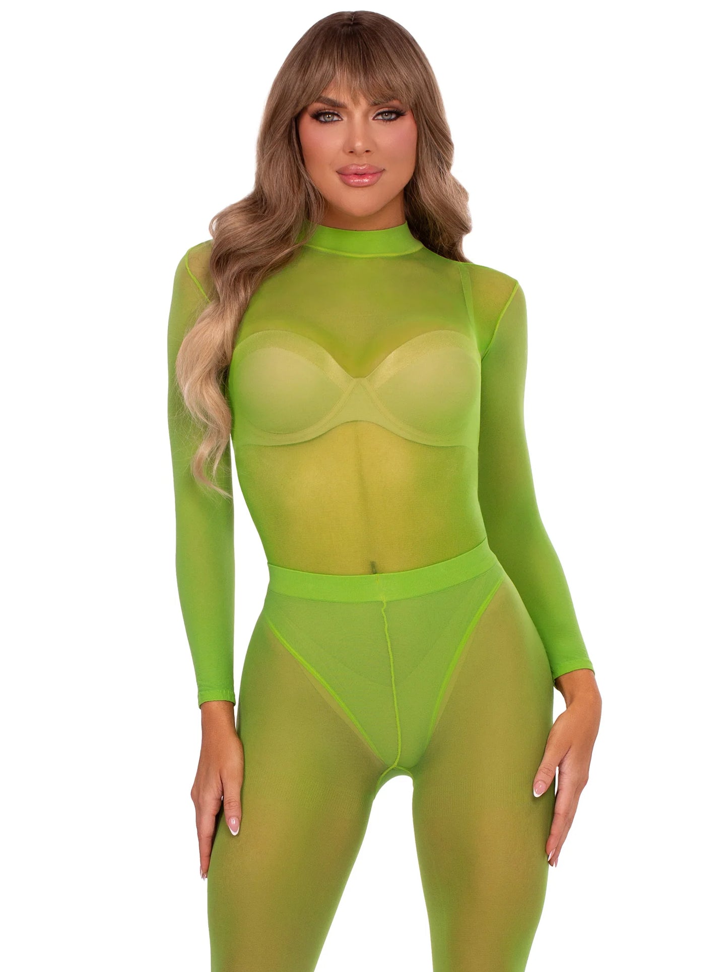 Snap Crotch Sheer Bodysuit Set