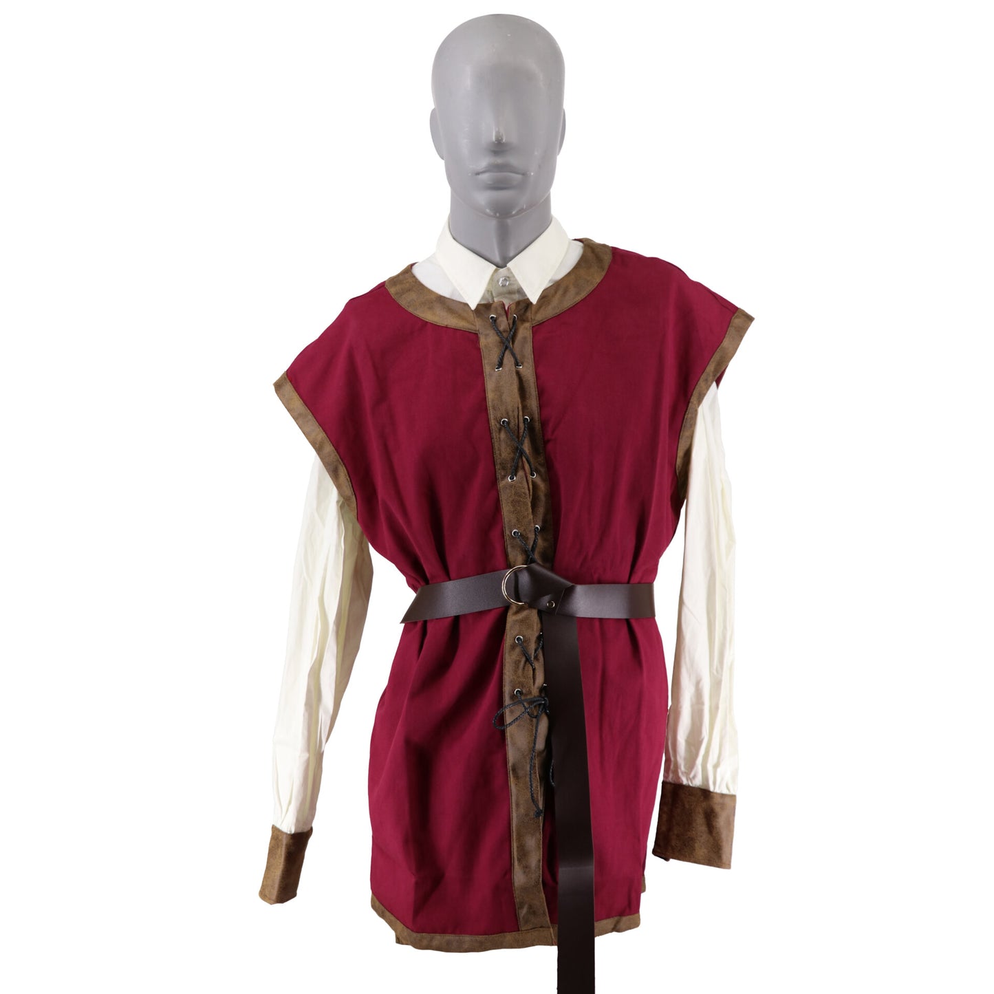 Lace-Up Medieval Tunic with Belt
