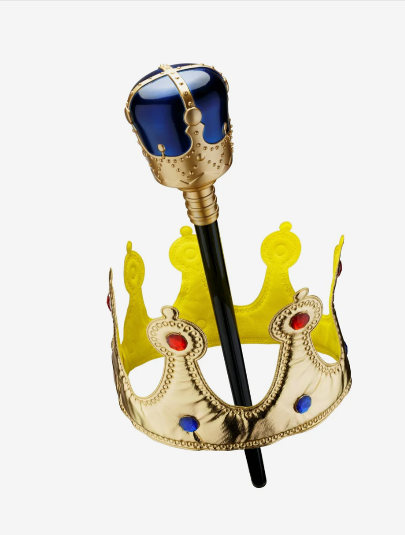 Gold Crown and Scepter Set