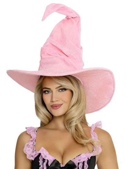 Velvet Ruched Witch Hat