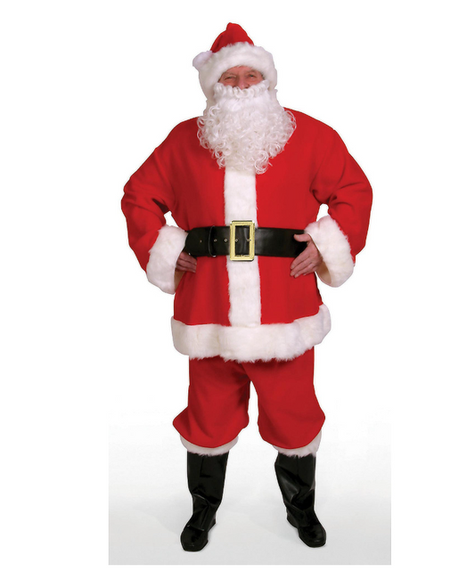 Adult Men’s 10-Piece Complete Santa Suit