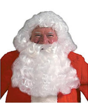 Deluxe Santa White Wig & Beard Set