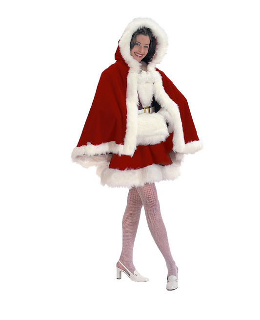 Adults Christmas Velvet Cape & Muff Set