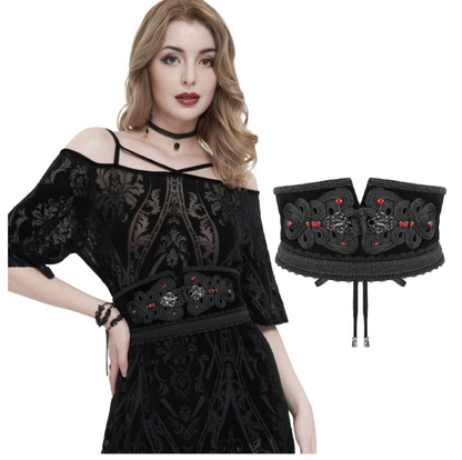 Embroidered Gem Girdle Corset