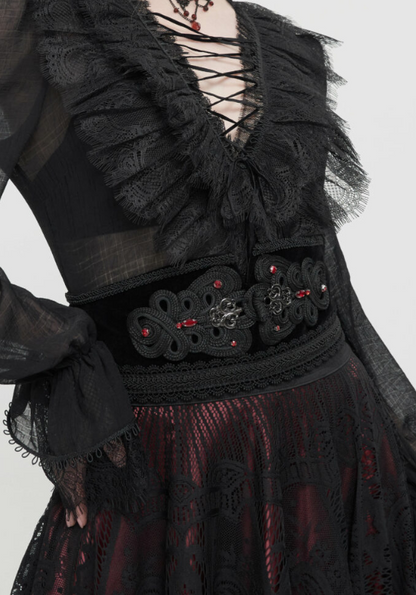 Embroidered Gem Girdle Corset