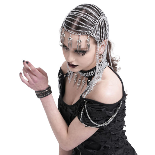 Distressed Safety Pin Headband