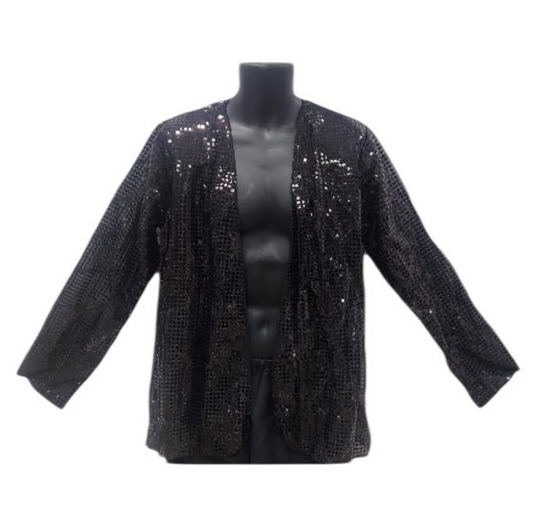 Black Glitter Vest