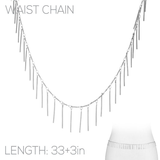 R Stick Bar Drop Chain Belt