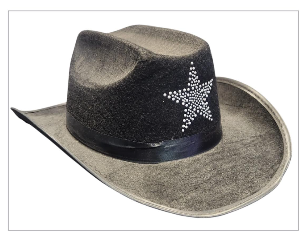Black Cowboy Hat w/Star