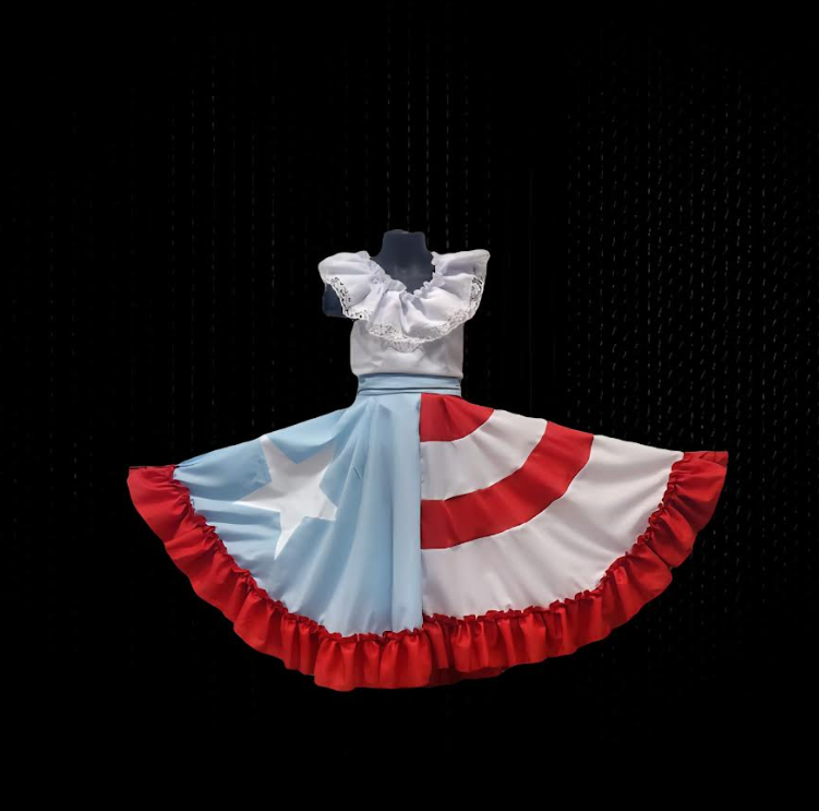 Puerto Rican Flag Wrap Around Bomba Skirt