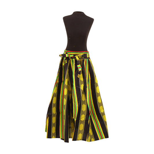Ankara Print Long Skirt w/ Scarf
