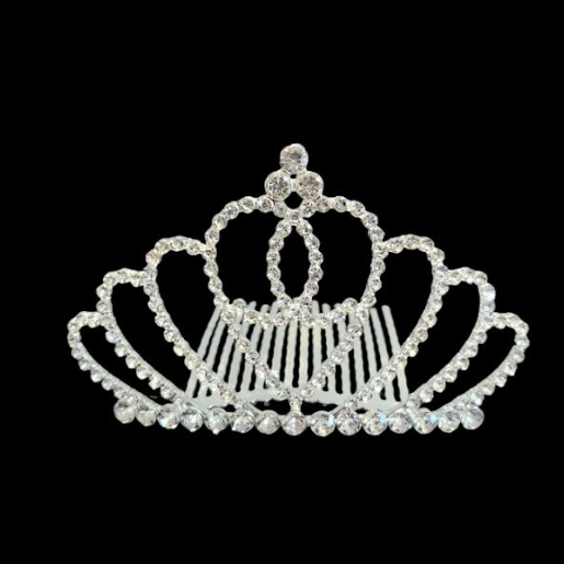 Silver and Rhinestone Comb