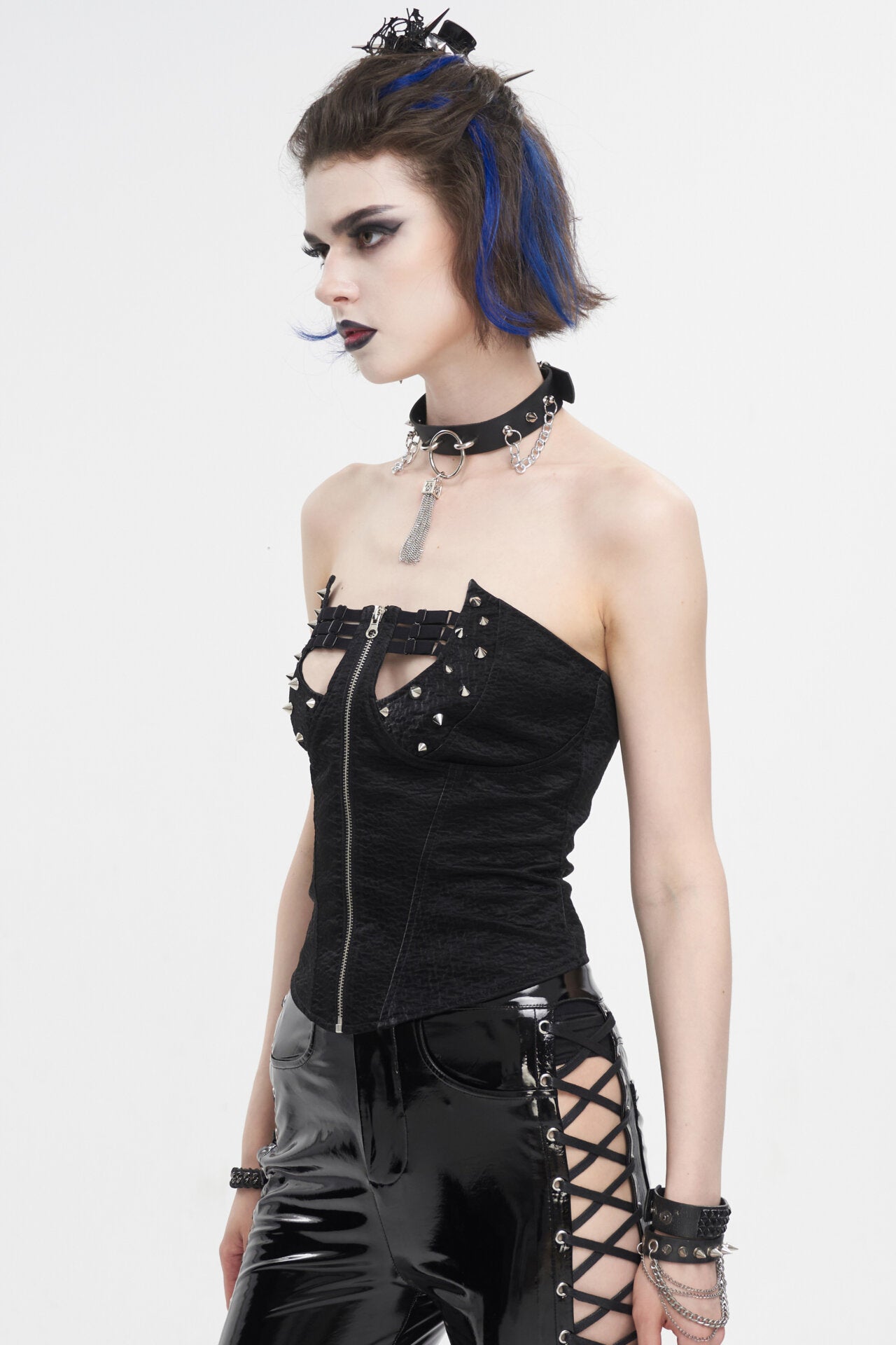Gothic Punk Studded Corset Top