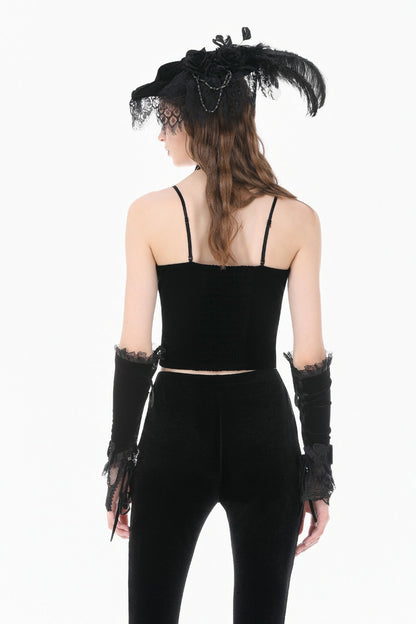 Gothic Velvet Top with Laces