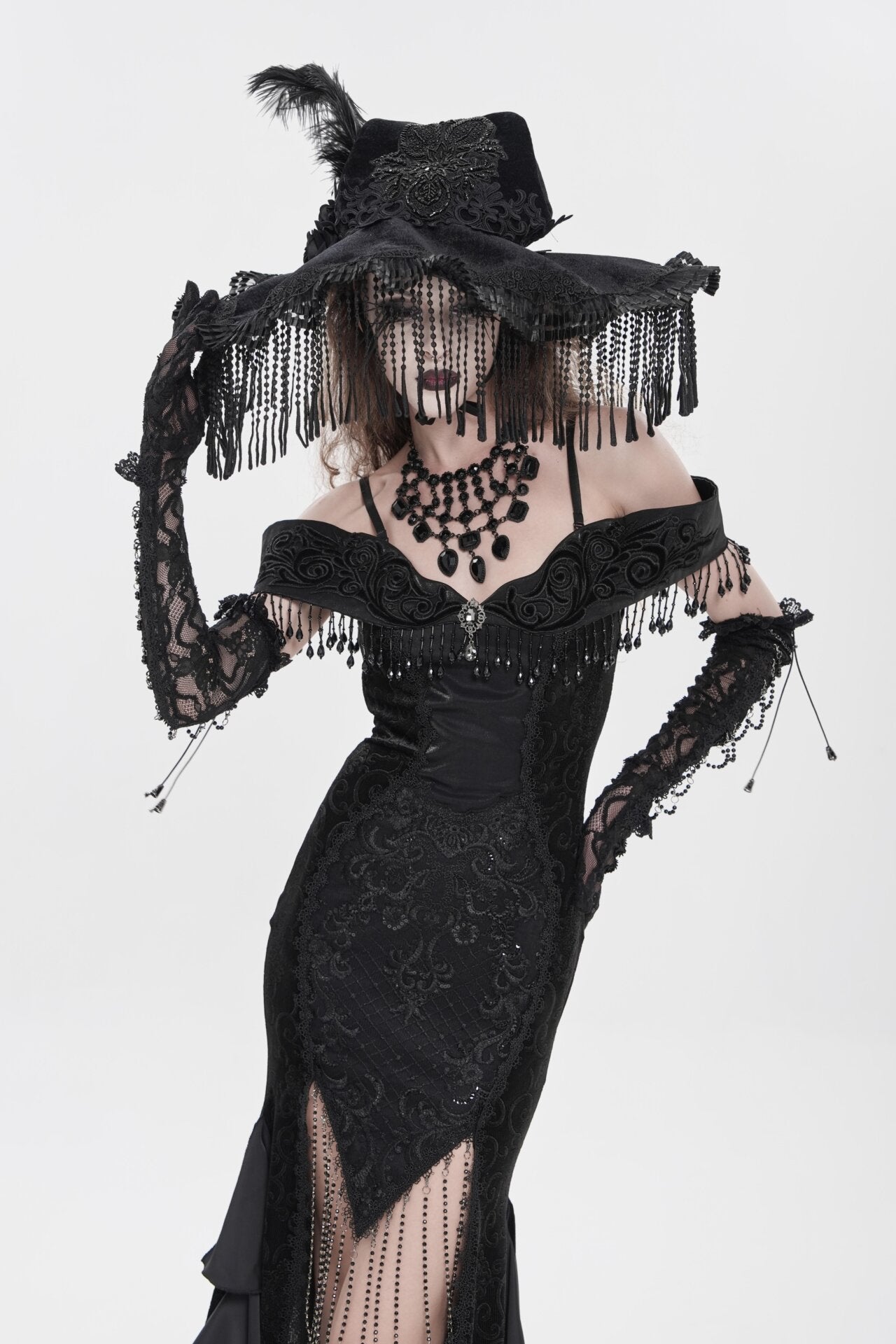 Black Victorian Witch Hat