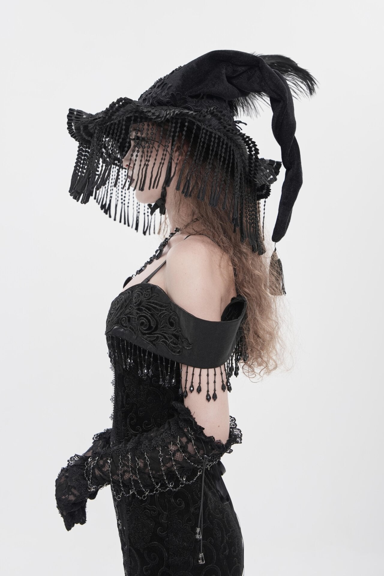 Black Victorian Witch Hat