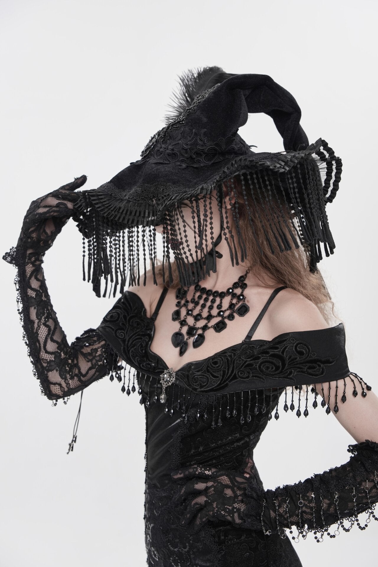 Black Victorian Witch Hat