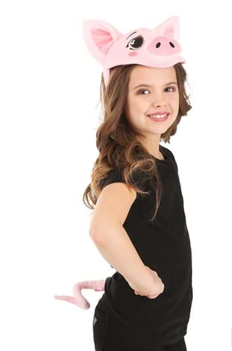 Soft Pig Headband & Tail Accessory Kit