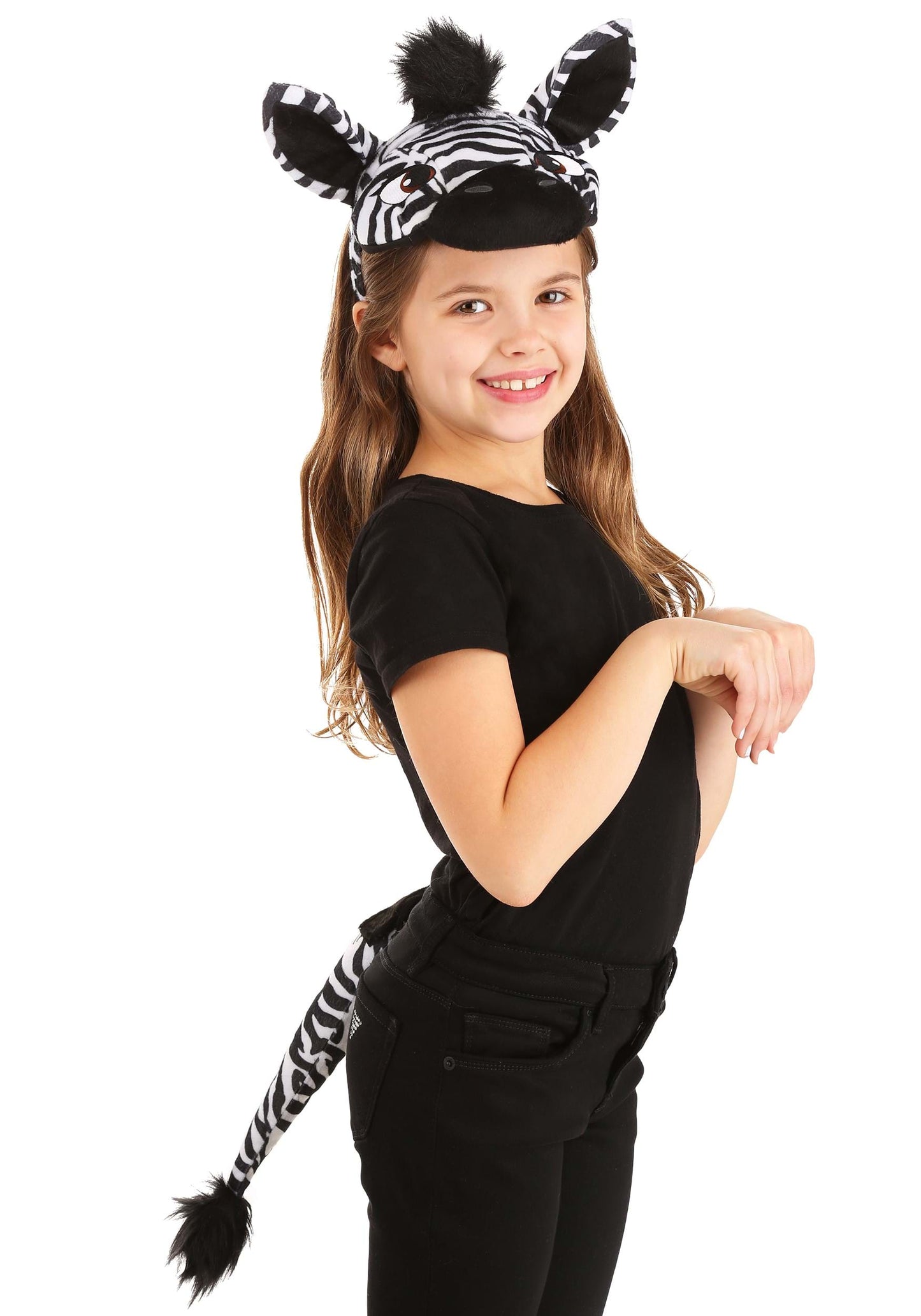 Plush Zebra Headband & Tail Kit