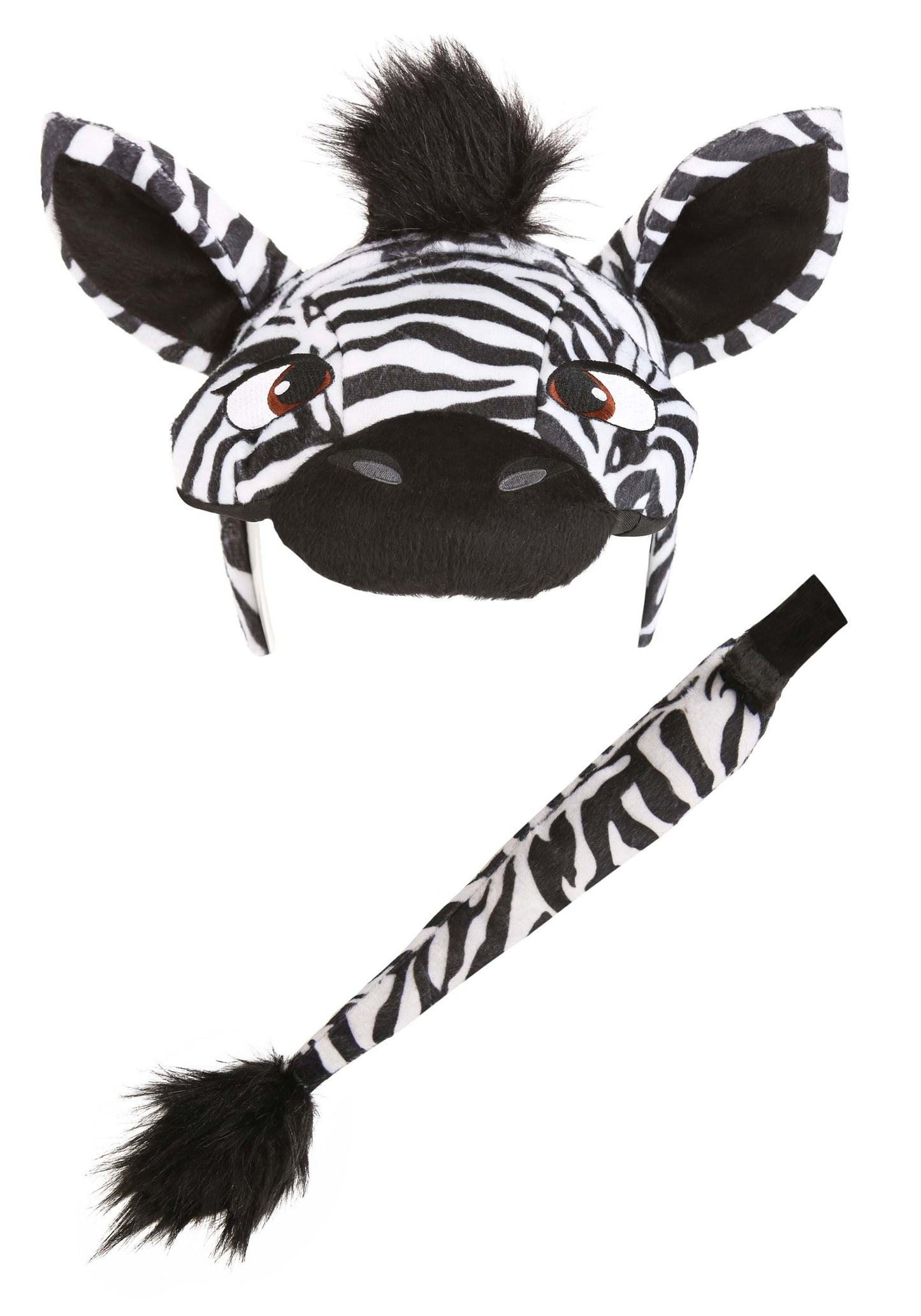 Plush Zebra Headband & Tail Kit