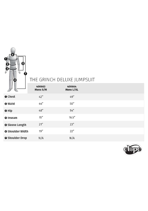 Men's The Grinch Deluxe Jumpsuit w/ Latex Mask