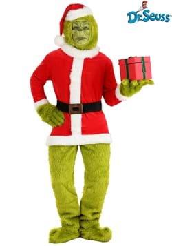 Adult The Grinch Santa Open Face Costume