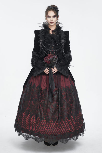 Gothic Lace Off Shoulder Dress