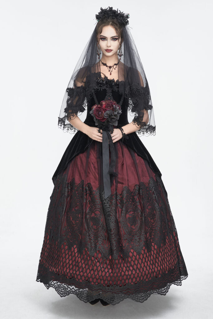 Gothic Lace Off Shoulder Dress