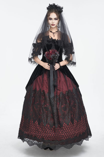 Gothic Lace Off Shoulder Dress