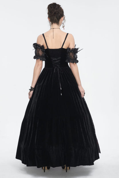 Gothic Lace Off Shoulder Dress