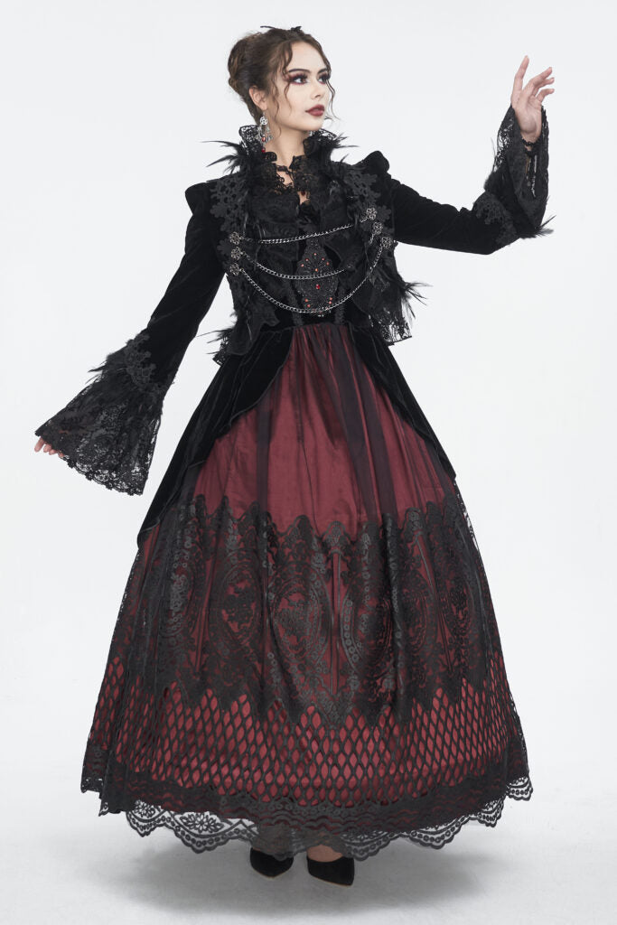 Gothic Lace Off Shoulder Dress