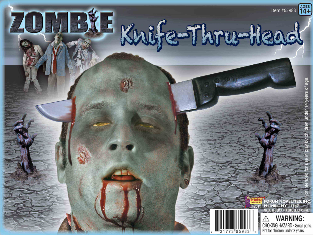 Zombie Knife Thru Head
