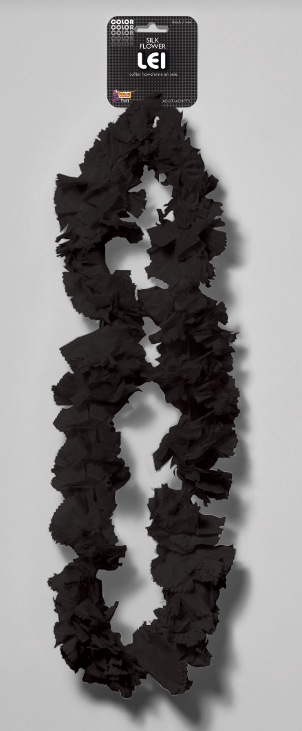 Silk Flower Lei-Black