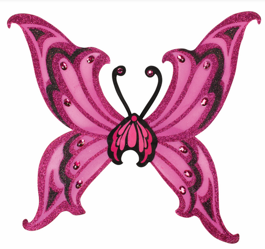 Glitter Wings Hot Pink & Black