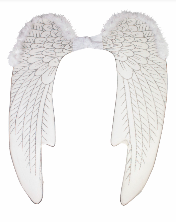 Large Angel Wings White