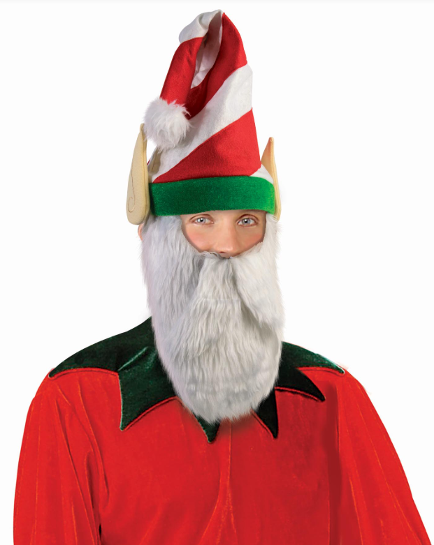 Striped Elf Hat With Beard