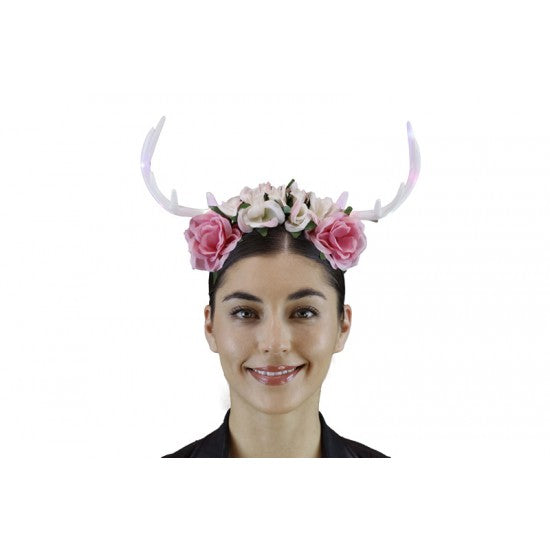 Headband Black Antler Floral