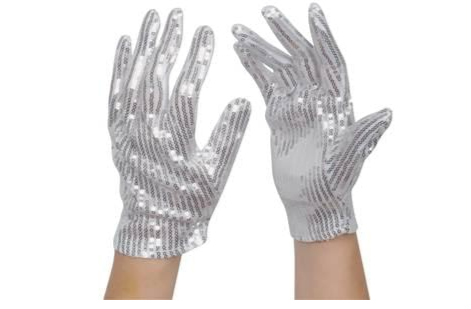 White Sequine Glove