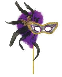 Feather mask w/Stick