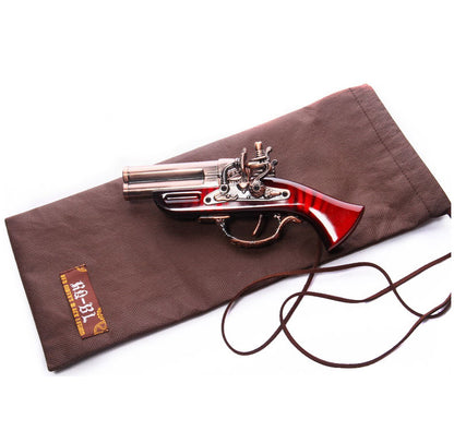 Steampunk Red Gun and Holster