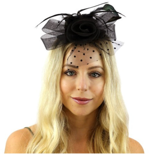Black Mesh Fascinator