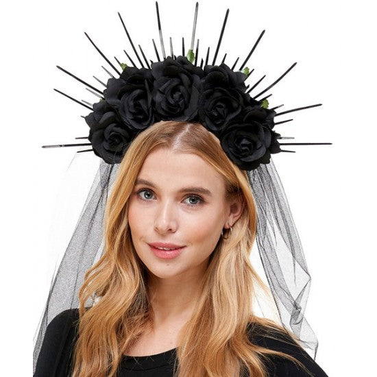 Rose Halo Crown with Veil
