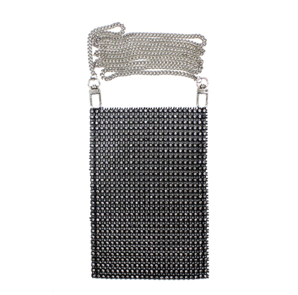 Mesh Rhinestone Crossbody bag