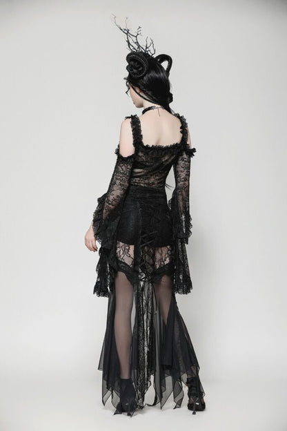 Mermaid mesh ruffle Skirt