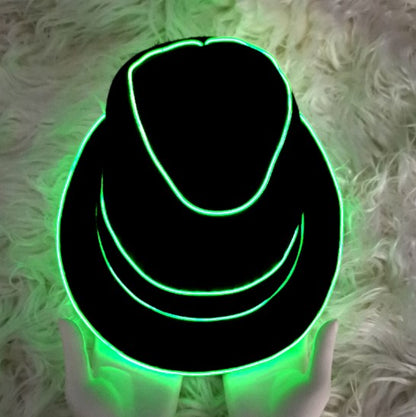 LED Flash Fedora Hat