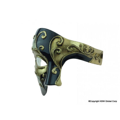 Black & Gold Baroque Music Mask