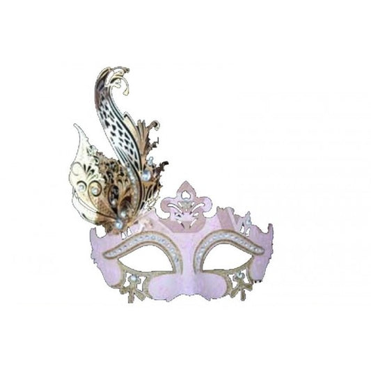 Metal Venetian Mask Pink