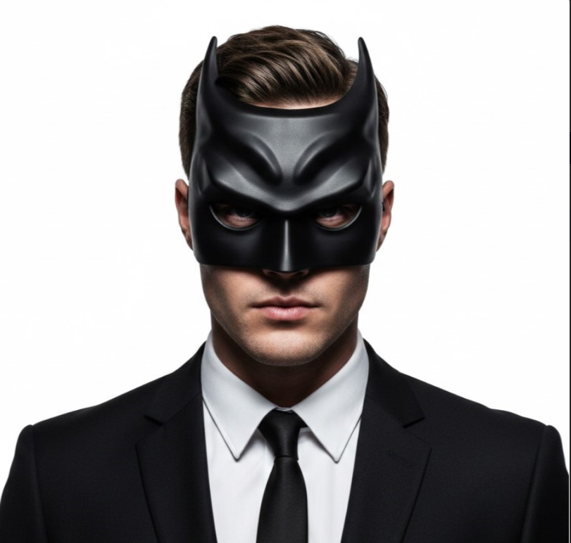 Batman style mask Black